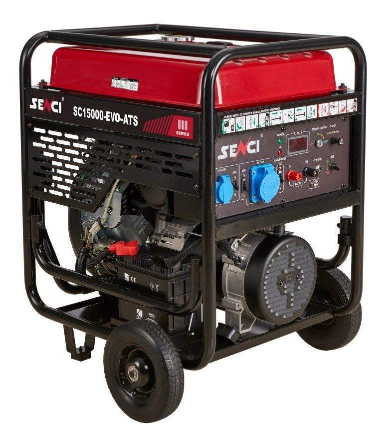 Generator de curent SENCI SC15000 EVO-ATS putere maxima 13 kW 230V pornire electrica ATS inclus Generator de curent SENCI SC15000 EVO-ATS putere maxima 13 kW 230V pornire electrica ATS inclus